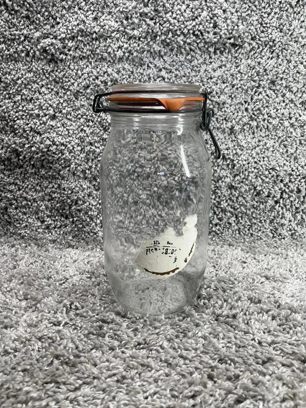 Glass Canning Jar With Airtight Rubber Seal Hinged Lid Size 2L Kitchen Home